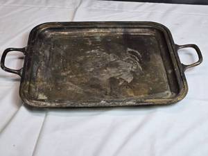lot 219 image: Silver Plate Tray