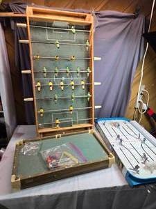 lot 239 image: NHL Pro Stars Hockey Game, Small Pool Table, Small Foosball Table - Not Complete