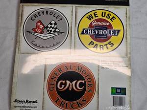lot 245 image: 3 Packets of GMC and Chevrolet Removable Wall Art