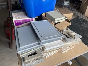 lot 137 image: Large Lot of Vinyl Siding Outlet Boxes and Covers