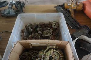 lot 172 image: Lot of Coil Nailer Shingle Nails