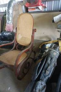 lot 180 image: Vintage WoodWicker Rocking Chair