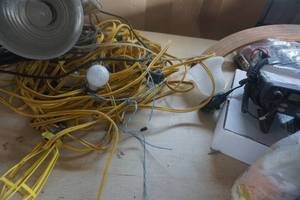 lot 188 image: Lot of Electrical ExtensionPower Cords With Lamps & Lights