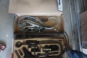lot 247 image: Lot of 3 Kitchen Sink Faucets and Accessories In Assorted Colors