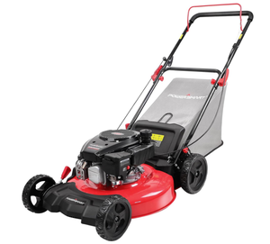 lot 81 image: PowerSmart Push Gas Lawn Mower with Grass Bag, 21 144cc Engine 3-in-1 with Adjustable Cutting Heights