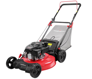 lot 82 image: PowerSmart Push Gas Lawn Mower with Grass Bag, 21 144cc Engine 3-in-1 with Adjustable Cutting Heights