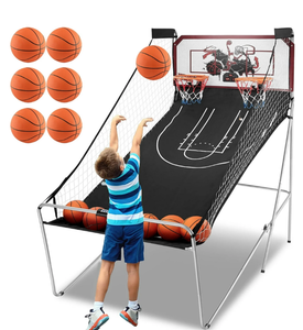 lot 121 image: Foldable Arcade Basketball Game for Kids, SEGMART Dual Shot Electronic Basketball Hoop Indoor
