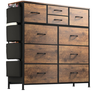 lot 127 image: Gikpal Dresser for Bedroom with 10 Drawers, Chest of Drawers with Side Pockets and Hooks