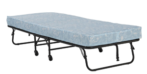 lot 136 image: DHP Folding Rollaway Guest Bed with 4 Mattress, Single