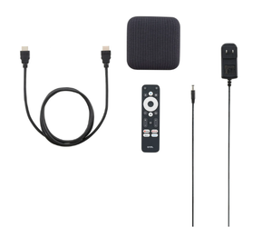 lot 208 image: Watch Onn. Google TV 4K Pro Streaming Device (New, 2024), 4K UHD resolution, Dolby Vision & Dolby ATMOS, Hands-Free Voice Control