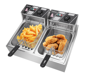 lot 435 image: Zokop 5000W Electric Deep Fryer 12 Liter Commercial Tabletop Restaurant Fry Basket