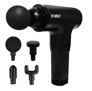 lot 441 image: HY-IMPACT Deep Tissue Cordless Muscle Massager with Four Interchangeable Massaging Heads