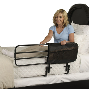 lot 450 image: Stander EZ Adjust Bed Rail for Seniors, Adjustable Adult Bed Rail and Elderly Bed Assist Grab Bar