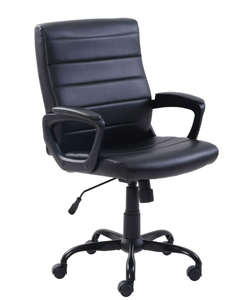 lot 455 image: Mainstays Bonded Leather Mid-Back Managers Office Chair