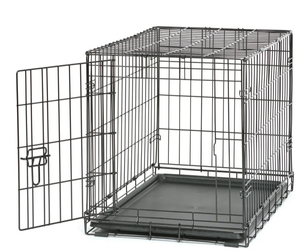 lot 463 image: Vibrant Life 30 Single Door Folding Metal Wire Dog Crate with Divider and Tray