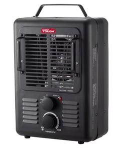 lot 470 image: Hyper Tough 1500W Utility Space Heater, Adjustable Thermostat Equipped with Overheating Protection and Overturning Protection