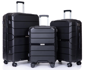 lot 552 image: 3PCS Tripcomp Luggage Sets Hardshell Travel Durable Suitcase Sets with Spinner Wheels TSA Lock