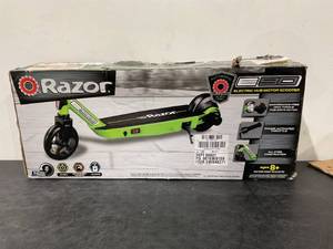 lot 426 image: Razor Black Label E90 Electric Scooter - Green, for Kids Ages 8 and up to 120 lbs, up to 10 mph