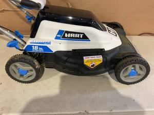 lot 335 image: HART 40-Volt Cordless 18-inch Push Mower Kit, (1) 6.0Ah Lithium-Ion Battery