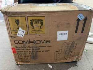 lot 350 image: COMHOMA Recliner Chair, PU Rocking Chair