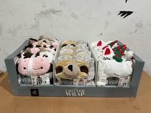 lot 104 image: LOT OF 11 Members Mark-Cozy Critter Wrap, 43 x 81