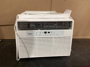 lot 401 image: Halted - Please contact affiliate - Midea And Amana 8,000 BTU 115V Smart Window Air Conditioner with Comfort Sense Remote (DOES NOT BLOW COLD AIR)