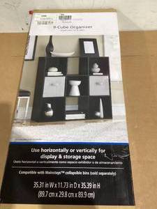 lot 511 image: Mainstays 11 9-Cube Storage Organizer