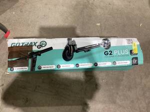 lot 451 image: GOTRAX G2Plus Foldable Electric Scooter with 6 Tires, 200W 12mph