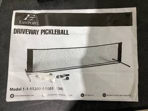 lot 440 image: EastPoint Sports Driveway Pickleball Game Set, 10FT Heavy Duty White Net with Durable Steel Frame
