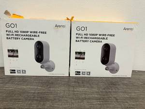 lot 50 image: LOT OF 2 ARENTI Security Cameras Wireless Outdoor