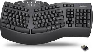 lot 62 image: Perixx Periboard-612B Wireless Ergonomic Split Keyboard with Dual Mode 2.4G and Bluetooth Feature