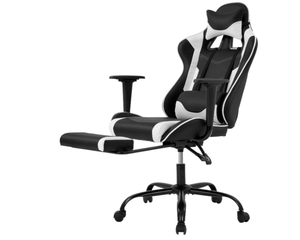 lot 415 image: BestOffice OC1688-WhiteA Racing Gaming Chair, White