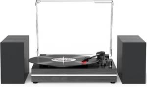 lot 33 image: Vintage Record Player with External Speakers Belt-Drive Turntable for Vinyl Records Dual