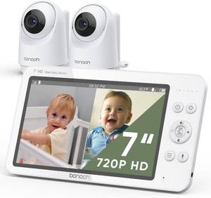 lot 193 image: bonoch MegaView Baby Monitor with 2 Cameras, 7 720P HD Split Screen Baby Monitor No WiFi