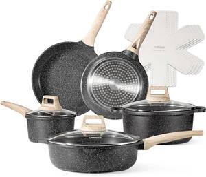 lot 268 image: CAROTE Pots and Pans Set Non Stick, Cookware Sets 12Pcs