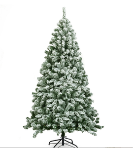 lot 316 image: Costway Snow Flocked Artificial Christmas Tree Hinged w928 Tips and Foldable Base