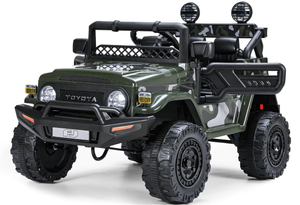 lot 142 image: Toyota FJ Cruiser 12V Kids Ride On Car Jeep with Remote Control, 7AH Battery, LED Lights, Horn