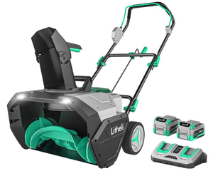 lot 418 image: Litheli 2x20V Cordless Snow Blower, 20 Single Stage Battery Powered Snow Blower with Brushless Motor