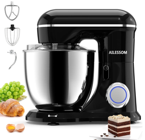 lot 575 image: Ailessom Stand Mixer,6.5-QT 660W 10-Speed Tilt-Head Food Mixer, Kitchen Electric Mixer with Bowl