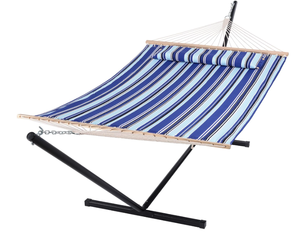 lot 591 image: SUNCREAT Two Person Hammock with Stand Heavy Duty
