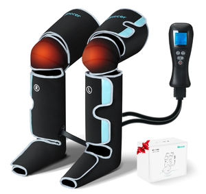 lot 602 image: Binecer Leg Massager with Heat, Binecer Foot and Calf Air Compression Massager , 4 Massage Intensities