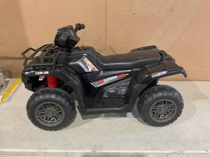 lot 351 image: 12V Kids Ride ATV, Battery-Operated Car MISSING CONTROL, RIM BOLTS