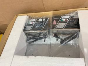 lot 368 image: EH82 5000W MAX 110V 12.7QT12L Stainless Steel Double Cylinder Electric Fryer US Plug