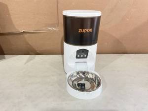 lot 393 image: ZUPOX 6L Automatic Cat Feeder with Camera Timed Pet Feeder 1080P HD Video with Night Vision