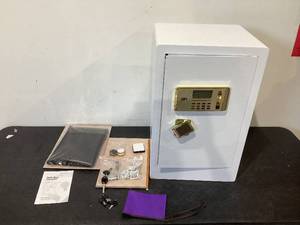 lot 496 image: White Safe Box with LCD Display