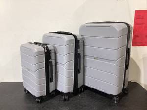 lot 300 image: 3PCS Travelhouse Hardside Luggage Set Hardshell Lightweight Suitcase with TSA Lock Spinner Wheels