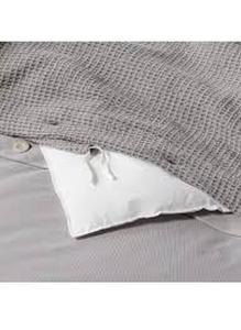 lot 58 image: Washed Waffle Weave Duvet Cover and Sham Set - Threshold-FullQueen-Light Gray
