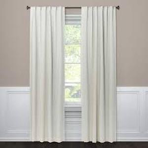 lot 81 image: Set of 2 Blackout Aruba Window Curtain Panel - Threshold-50W x 84L-Sour Cream