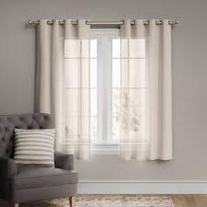 lot 88 image: 1pc Light Filtering Textured Weave Window Curtain Panel - Threshold-54W x 84L-Off White