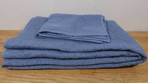 lot 52 image: Set of Garment Washed Paisley Stitch Quilt - Threshold & Paisley Stitch Quilt Sham